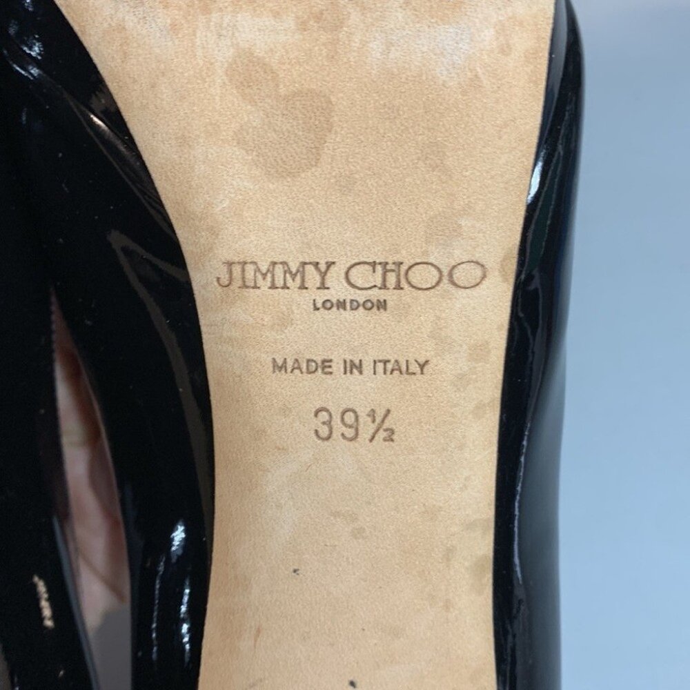Jimmy Choo Pumps Black Patent Leather Pointed Toe Heels - Picture 11 of 14